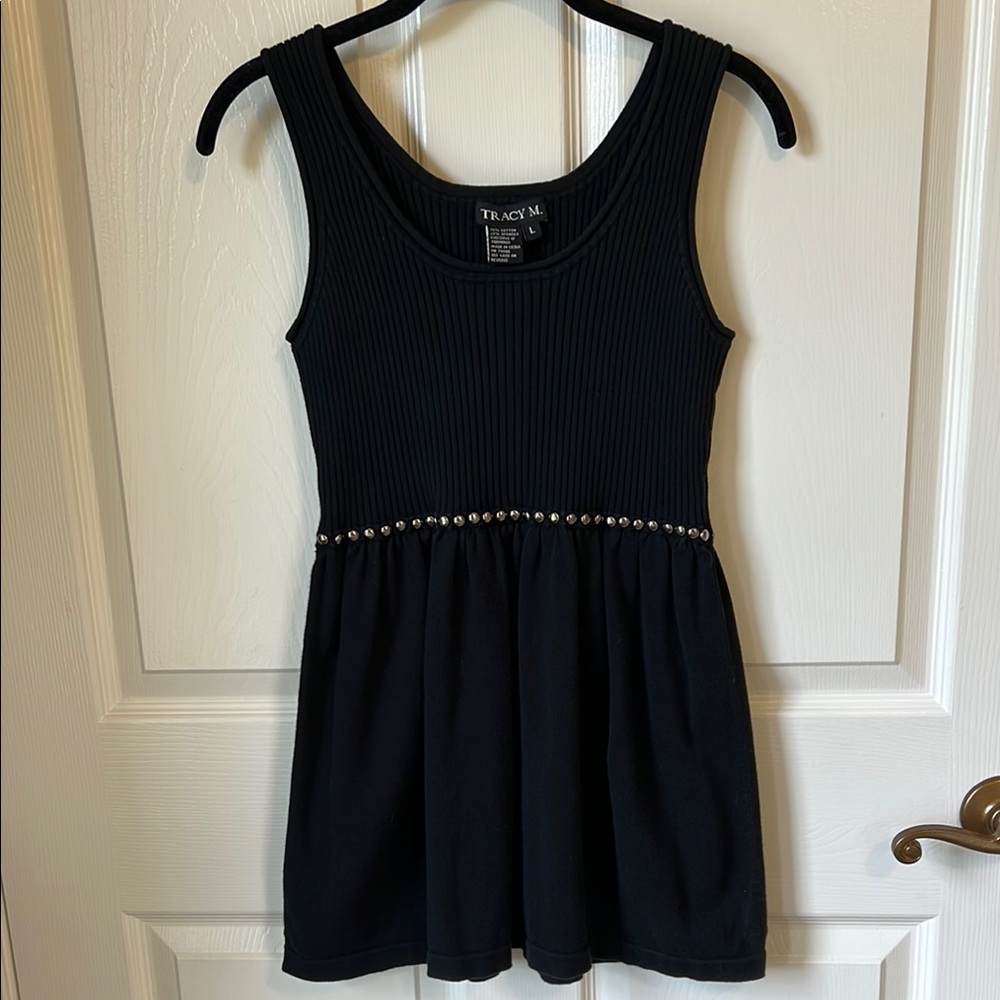 Tracy M Black Sleeveless Top